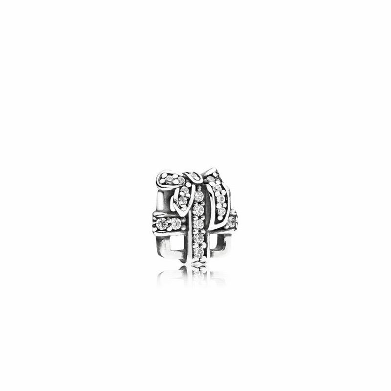 Pandora Precious Gift Petite Locket Charm Ireland - Sterling Silver/Cubic Zirconia - 615704DJO